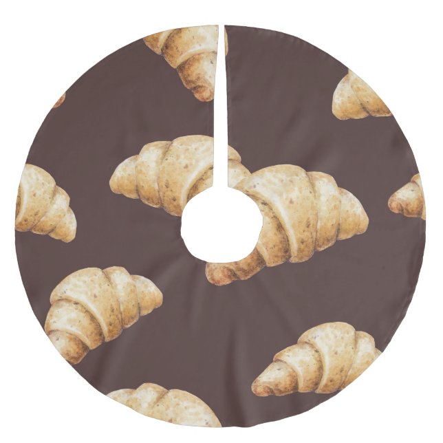 Sketch: desserts, pastries in pattern. brushed polyester tree skirt (Front)