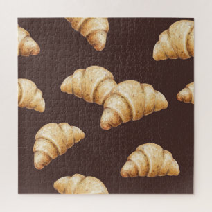 Sketch: desserts, pastries in pattern. jigsaw puzzle