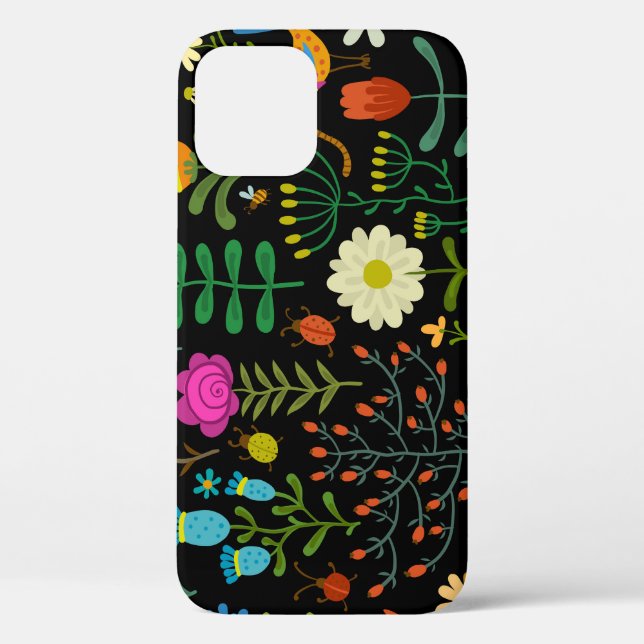 Sketch floral, seamless artistic pattern. Case-Mate iPhone case (Back)