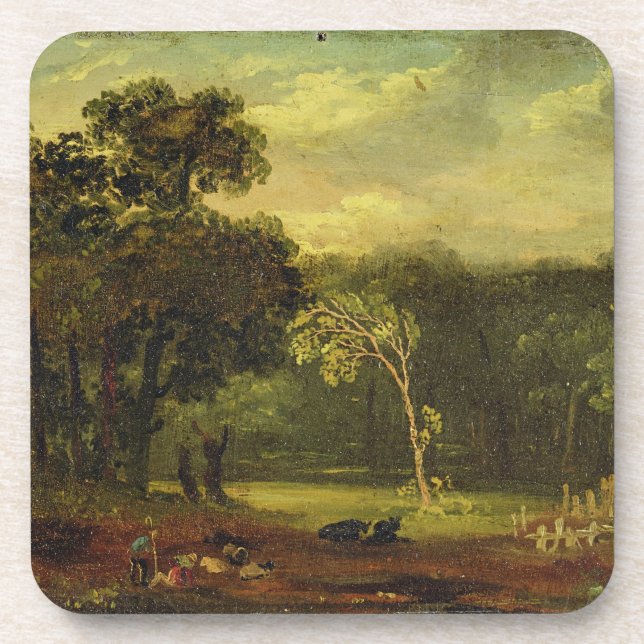 Sketch from Nature in Sion Park, 1819 (oil on card Coaster (Front)