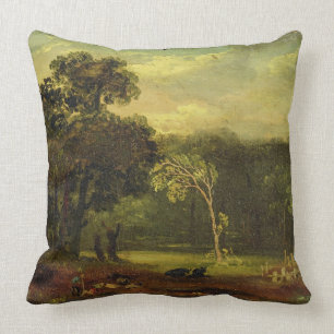Sketch from Nature in Sion Park, 1819 (oil on card Cushion