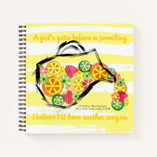 Sketch fruit sangria personalised recipe cookbook notebook