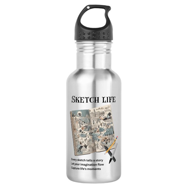 Sketch Life 532 Ml Water Bottle (Front)
