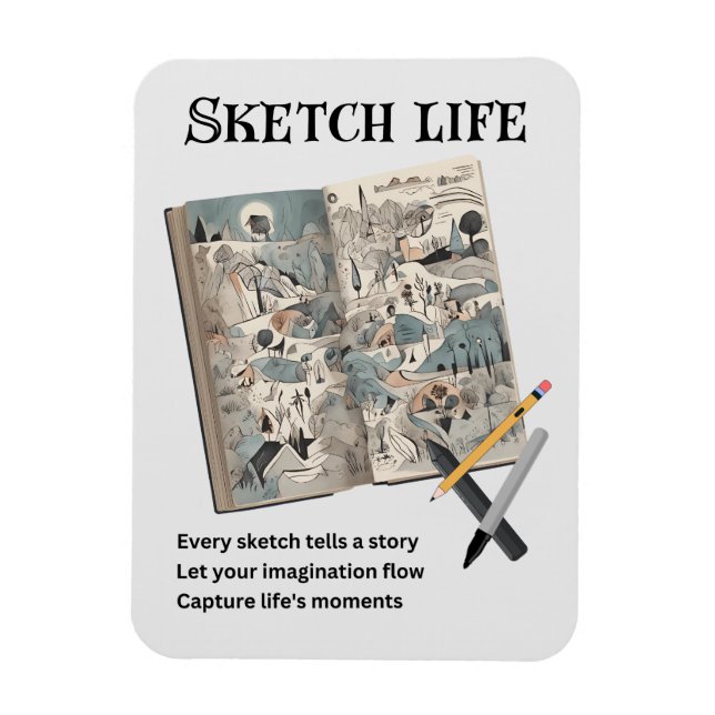 Sketch Life Magnet (Vertical)