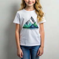 Sketch lines a geometric triangular mountain land