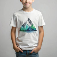 Sketch lines a geometric triangular mountain land