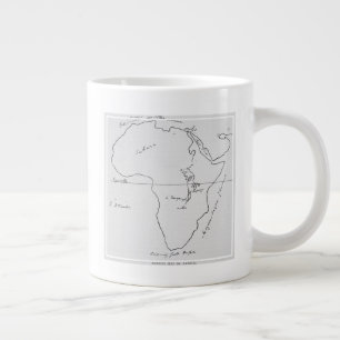 Sketch Map of Africa Large Coffee Mug