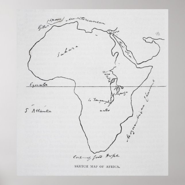 Sketch Map of Africa Poster (Front)