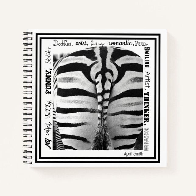 Sketch/Notebook - Zebra B/W Notebook (Front)