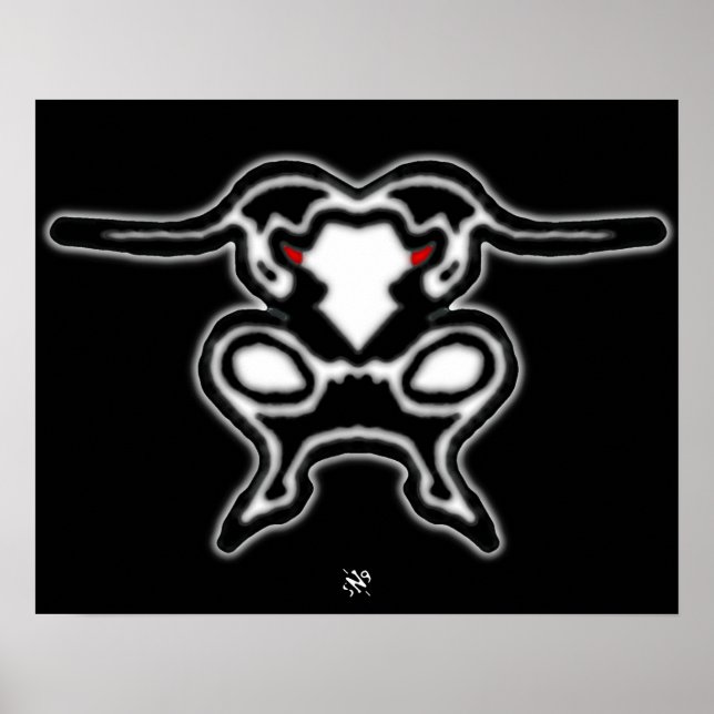 Sketch of a jumping bull poster (Front)