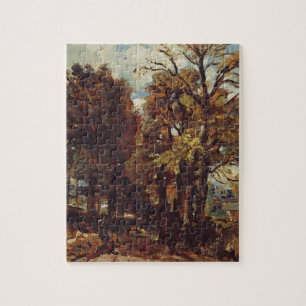 Sketch of a Lane at East Bergholt, c.1810 (oil on Jigsaw Puzzle