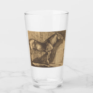 Sketch of a Pony (by Paul-Albert Besnard) Glass