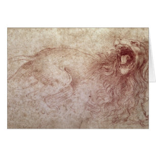 Sketch of a roaring lion