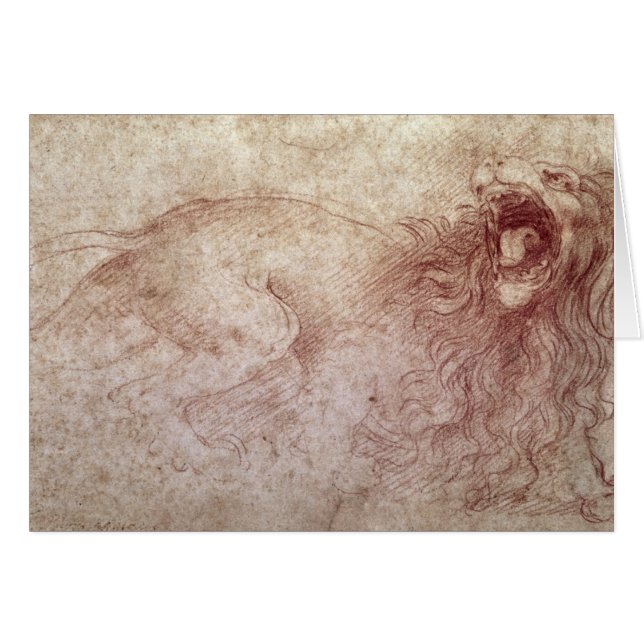 Sketch of a roaring lion (Front Horizontal)