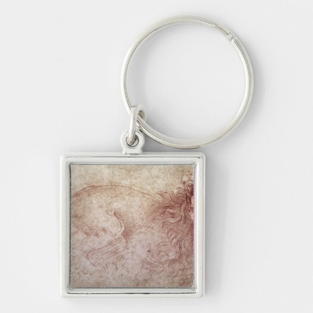 Sketch of a roaring lion key ring (Front)