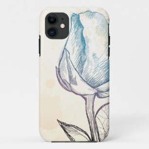 Sketch of a rose, iPhone case