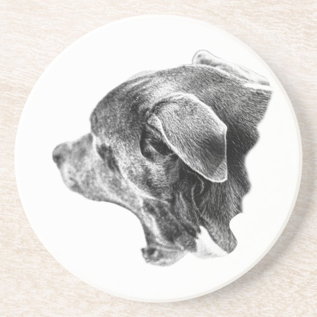 Sketch of a Sleepy Pup Coaster (Front)
