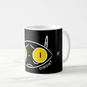 Sketch of an ugly cat or of a cute bat coffee mug