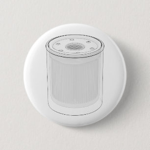 Sketch of automotive oil filter 6 cm round badge