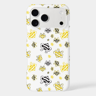 sketch of bees pattern background