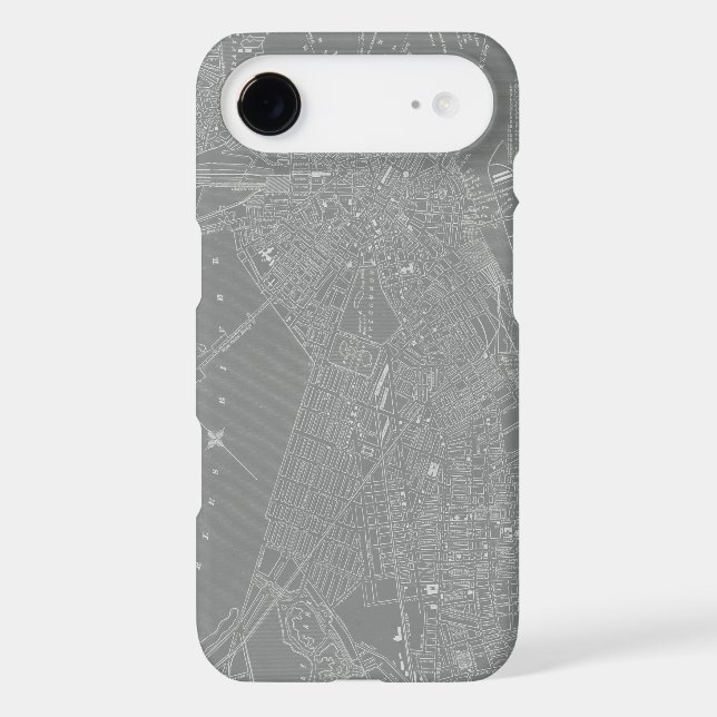 Sketch of Boston City Map Case-Mate iPhone Case (Back)