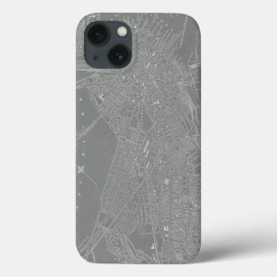 Sketch of Boston City Map iPhone 13 Case