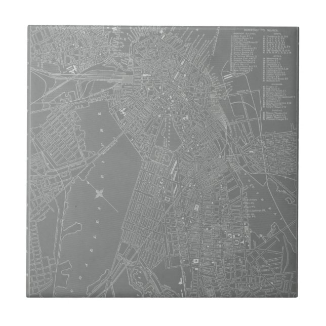 Sketch of Boston City Map Tile (Front)