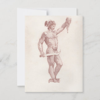 Sketch of Cellini's Perseus with Head of Medusa Postcard