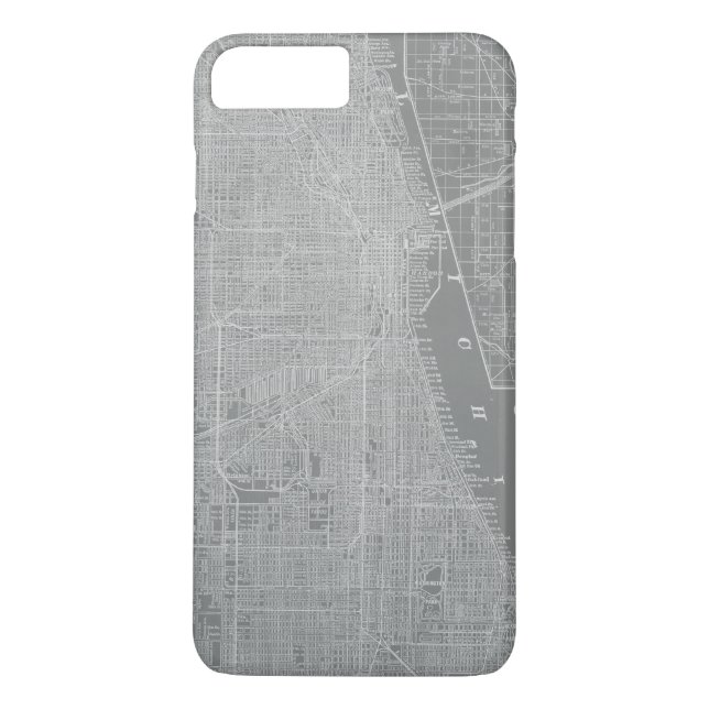 Sketch of Chicago City Map Case-Mate iPhone Case (Back)