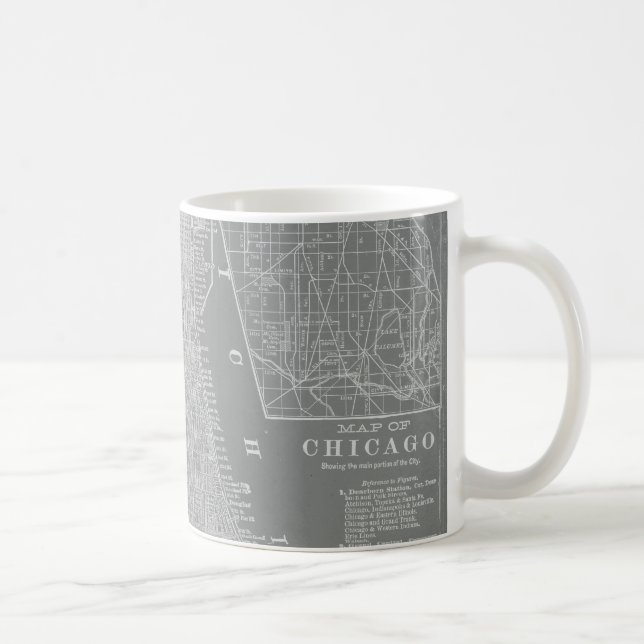 Sketch of Chicago City Map Coffee Mug (Right)