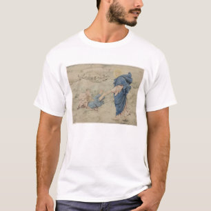 Sketch of Christ Walking on Water (w/c on paper) T-Shirt