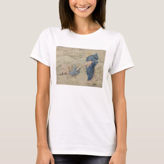 Sketch of Christ Walking on Water (w/c on paper) T-Shirt (Front)