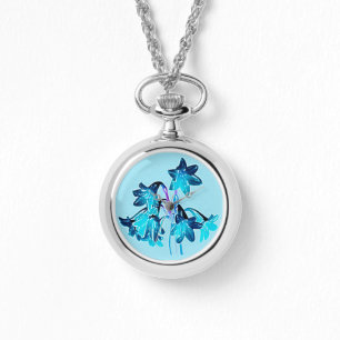 Sketch of Daylilies - Cobalt and Sky Blue Watch