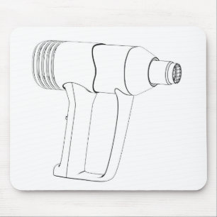 Sketch of electric industrial heat gun mouse pad