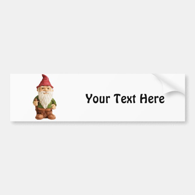 Sketch of Garden Gnome Bumper Sticker (Front)