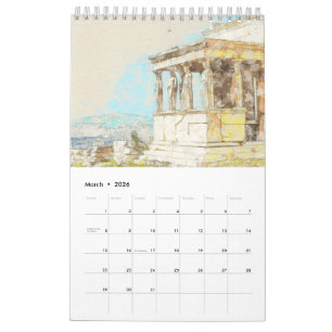 Sketch of images  of Greece Calendar
