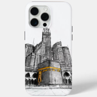 Sketch of Kaaba Makkah Islamic Art - Muslim Gifts iPhone 15 Pro Max Case