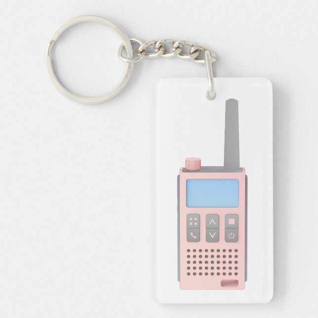 Sketch of modern walkie talkie key ring (Front)