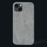 Sketch of New York City Map iPhone 13 Case<br><div class="desc">Sketch of New York City Map. Artist: Vision Studio. Image ID: 64746Z.</div>