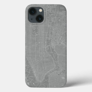 Sketch of New York City Map iPhone 13 Case