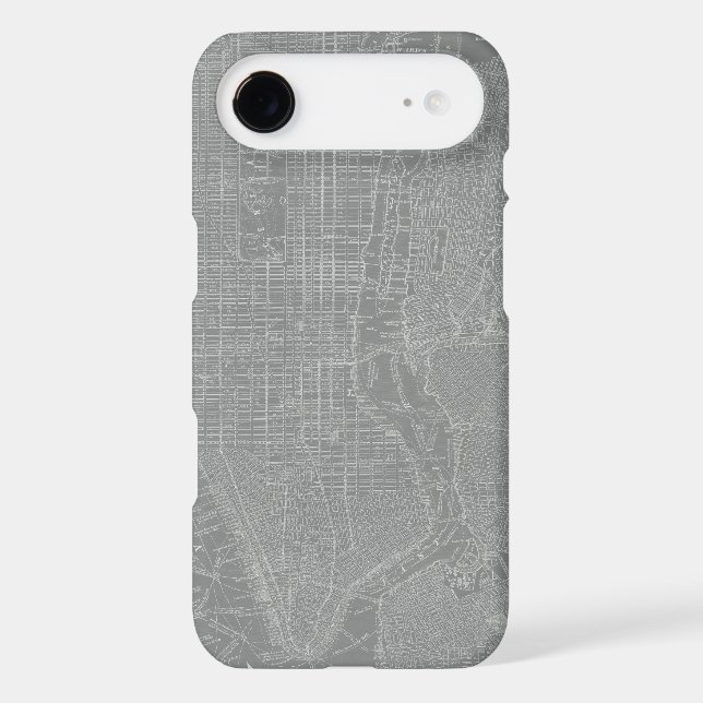 Sketch of New York City Map Case-Mate iPhone Case (Back)