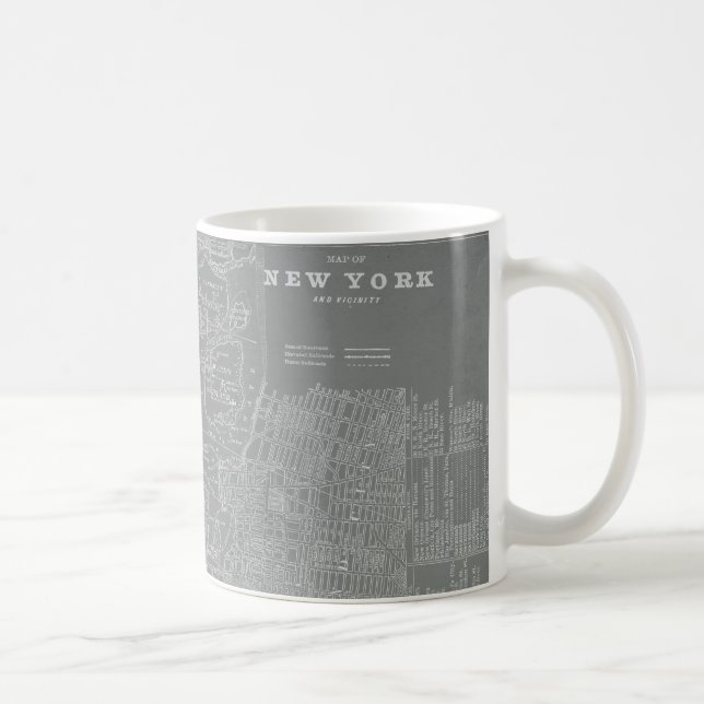 Sketch of New York City Map Coffee Mug (Right)