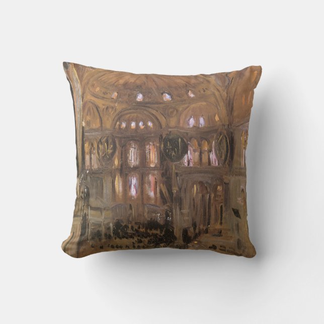 Sketch of Santa Sophia by John Singer Sargent Cushion (Front)