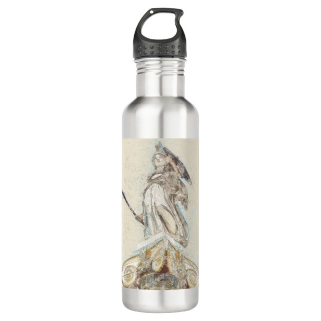 Sketch of Statue of Athena Mythology 710 Ml Water Bottle (Front)