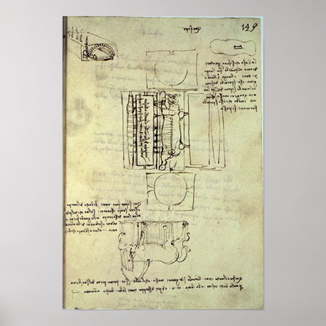 Sketch of the Casting Pit for the Sforza Horse Poster (Front)