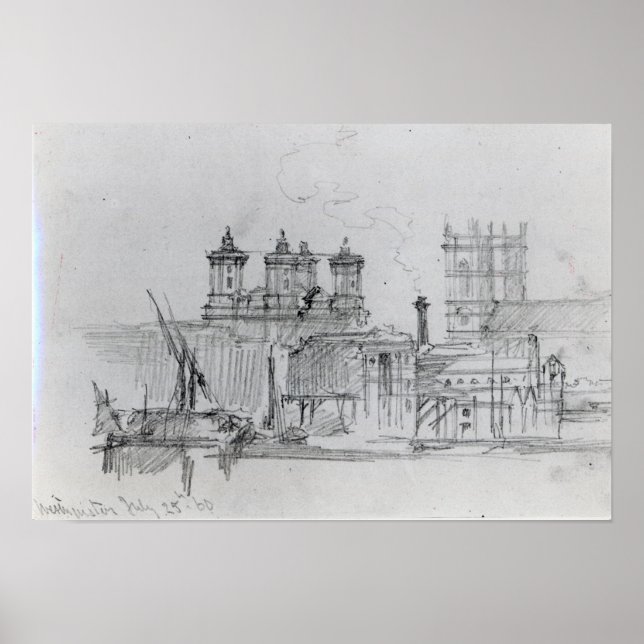 Sketch of Westminster, 1860 Poster (Front)