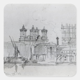 Sketch of Westminster, 1860 Square Sticker