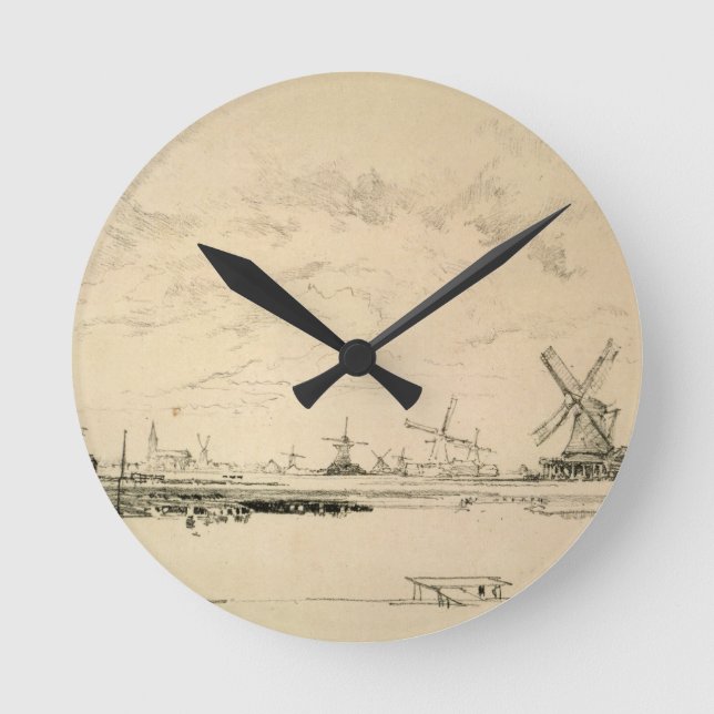 "Sketch of Windmills" clock (Front)