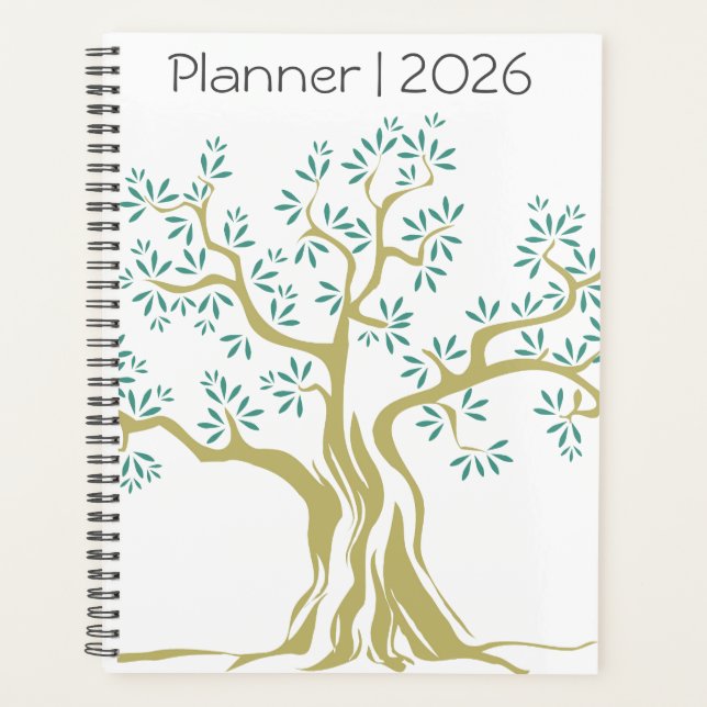 Sketch Olive Tree 2026 Planner – Mediterranean  (Front)