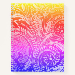Sketch Pad Notebook-Flora Rainbow Notebook